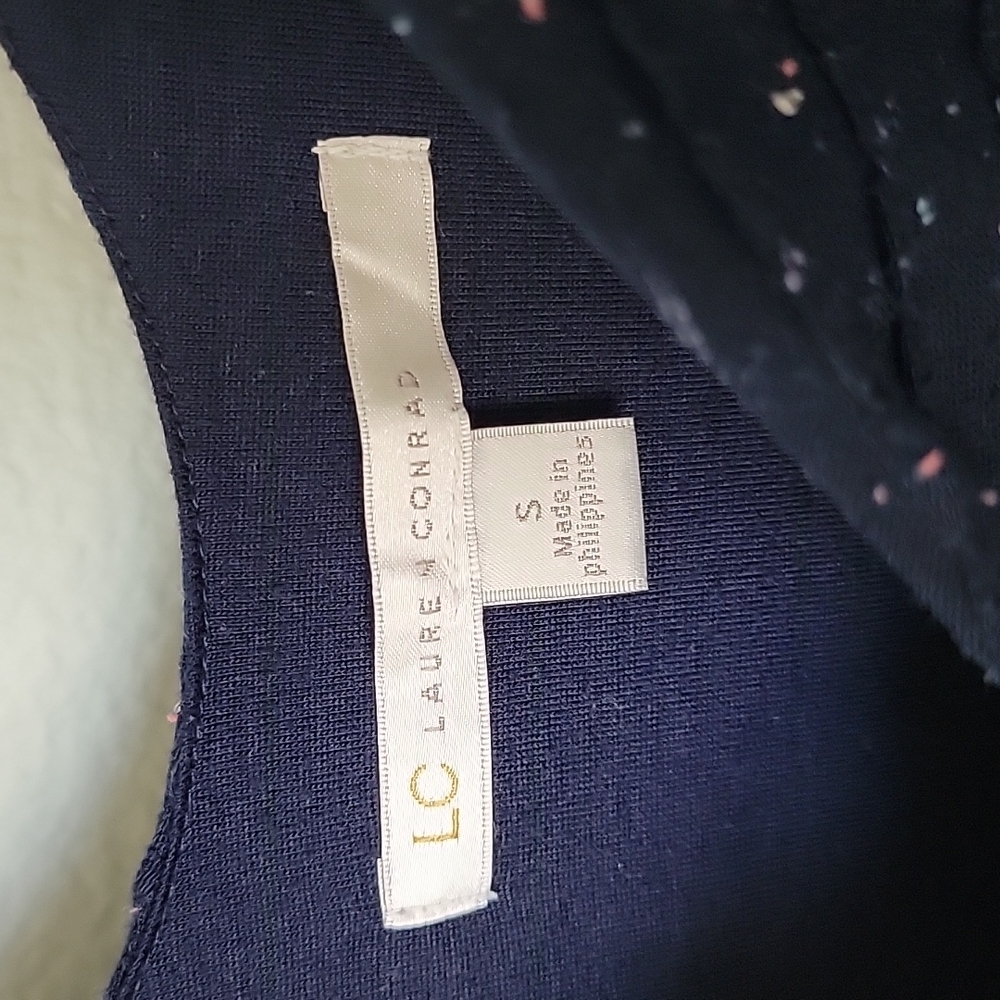 Lauren Conrad Speckled Girly Blue Small Confetti Textured Skater Dress - Picture 5 of 8